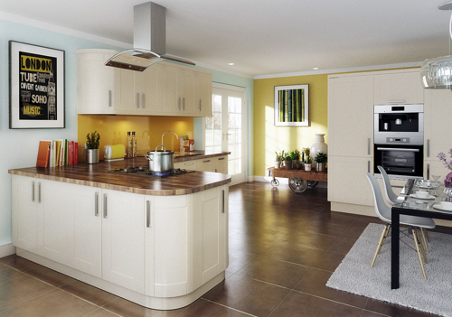 Kitchen with wood floors